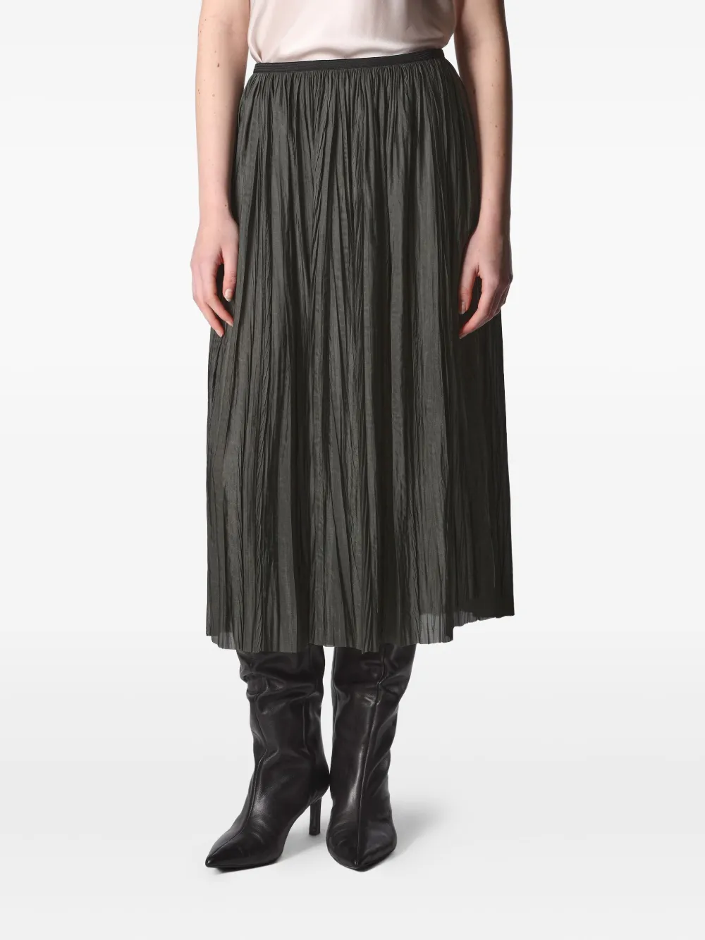 

Плиссированная юбка миди Roberto Collina, зеленый