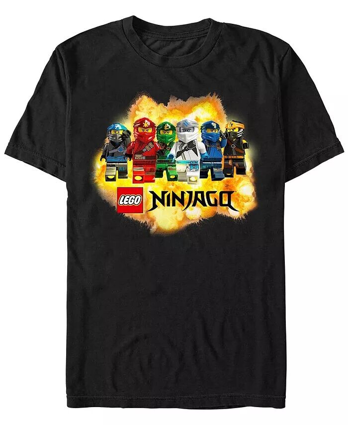 

Мужская футболка с коротким рукавом Lego Ninjago Ninja Explosion Fifth Sun, черный