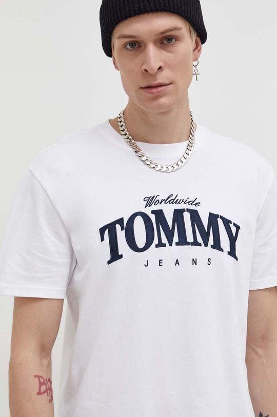 

Хлопковая футболка Tommy Jeans, белый