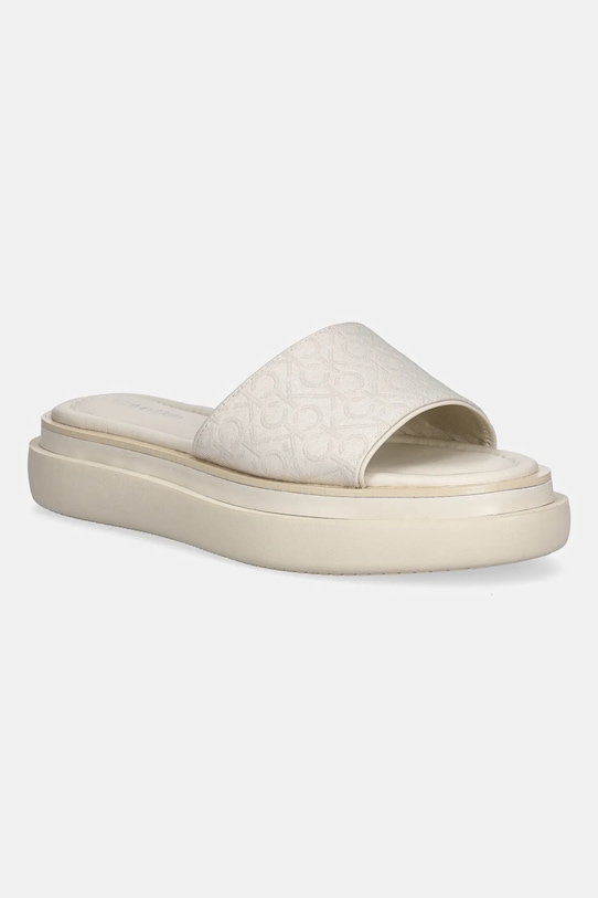 Шлепанцы FLATFORM SLIDE - JACQ Calvin Klein, бежевый
