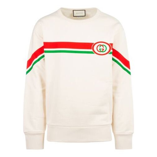 

Свитер striped printed pullover long sleeve 'white' Gucci, белый