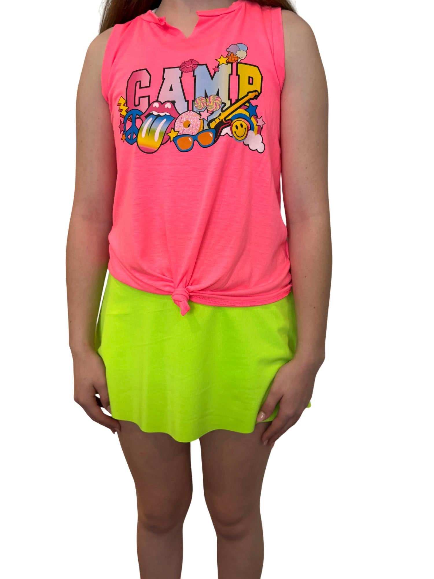 

Теннисная юбка для девочек в неоново-зеленом цвете Erge