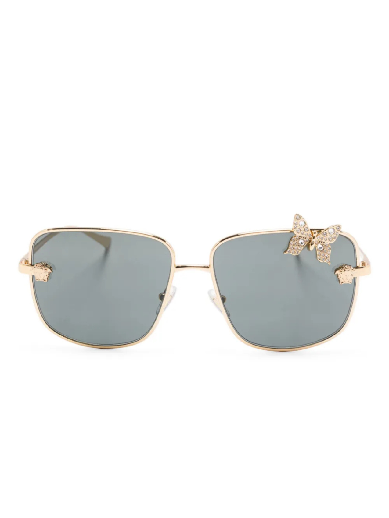 

Солнцезащитные очки в квадратной оправе Versace Eyewear, золотой