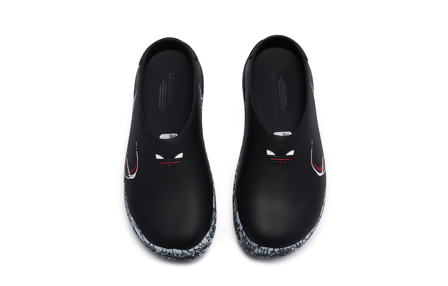 AdiFOM Stan Smith Mule 811 Производство Venom Сланцы с закрытым носком Унисекс Черный Серый Красный Adidas Originals — фото 4