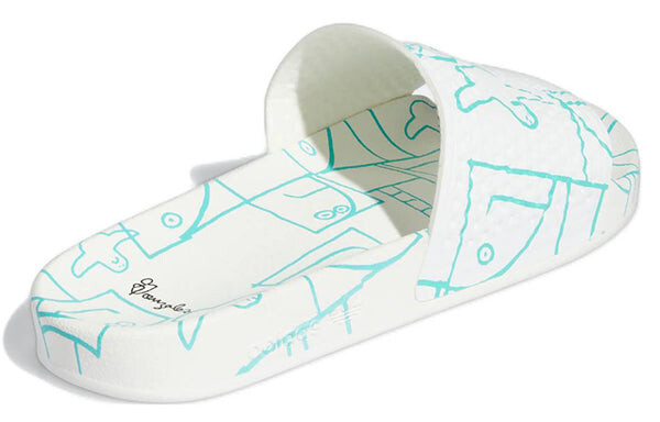 Тапочки отметьте gonzales x shmoofoil слайд Adidas, белый — фото 4