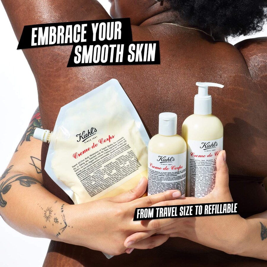 Многоразовый увлажняющий лосьон для тела Crème de Corps со скваланом Kiehl's Since 1851, 33.8 oz/1 L — фото 4