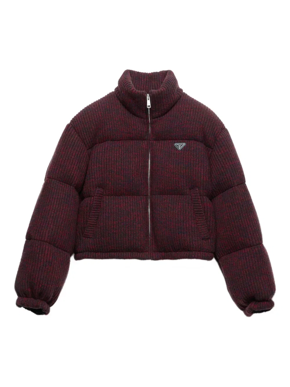 Ребристая стеганая куртка Prada, красный