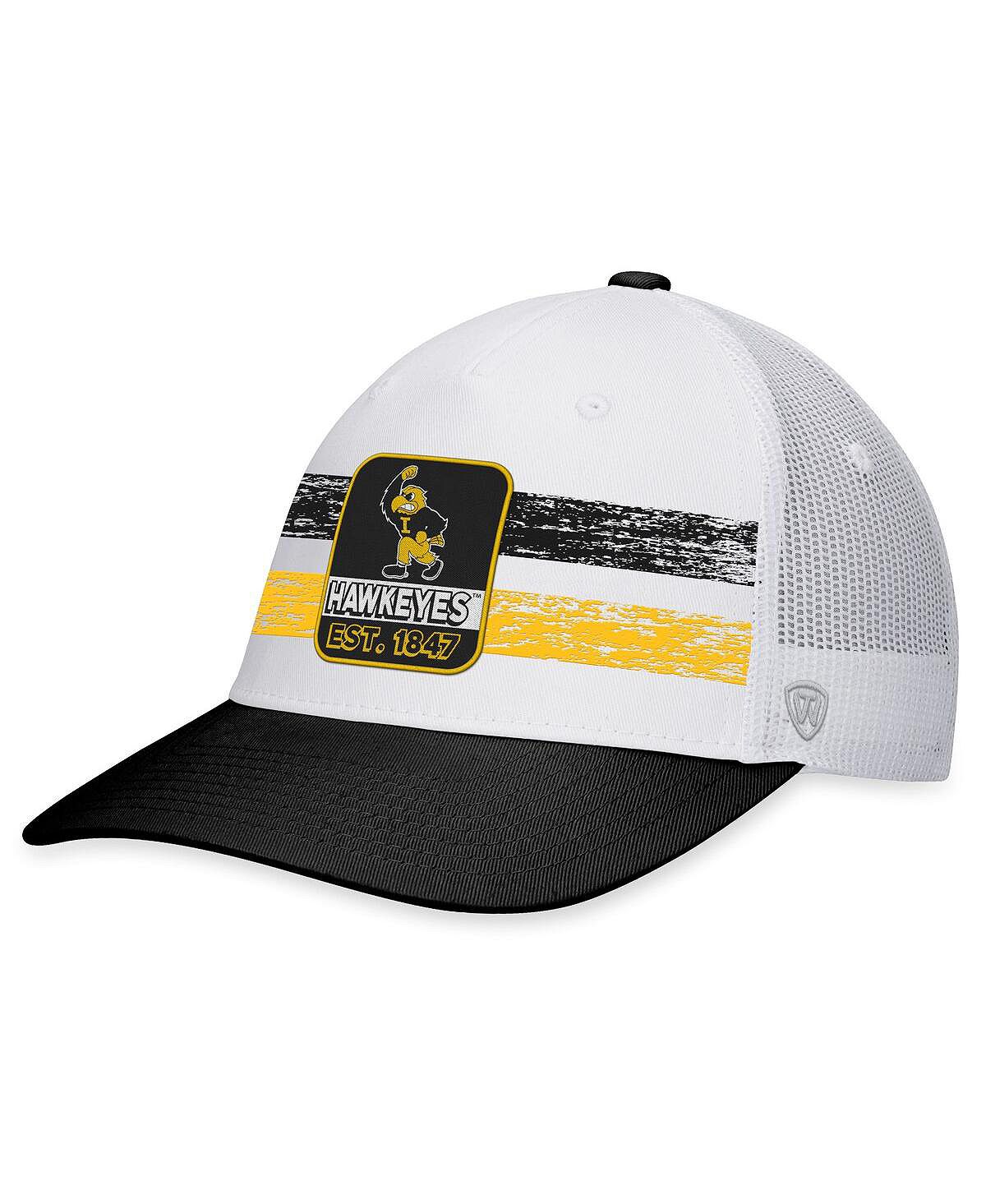 

Мужская бело-черная кепка Iowa Hawkeyes Retro Fade Snapback Top of the World