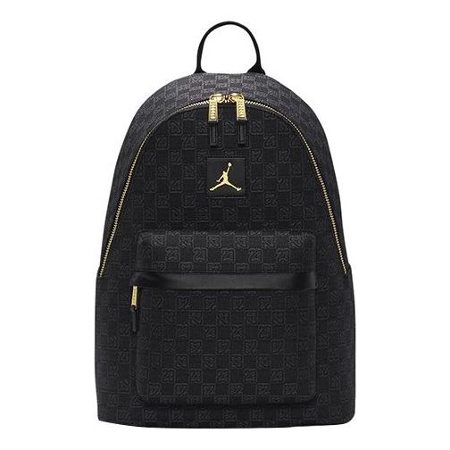 

Рюкзак Air Jordan Gold Logo Monogram Backpack 'Black', черный