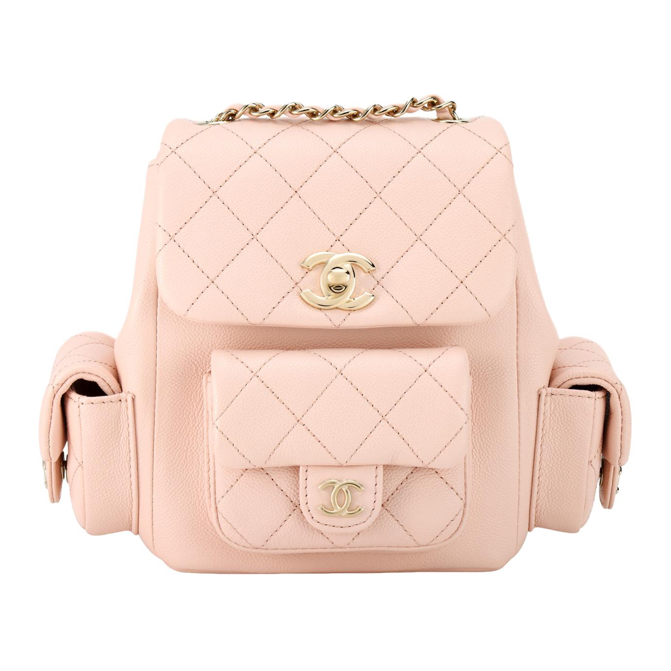 

CHANEL Рюкзак Duma Grain Cow Leather Backpack Small женский светло-розовый