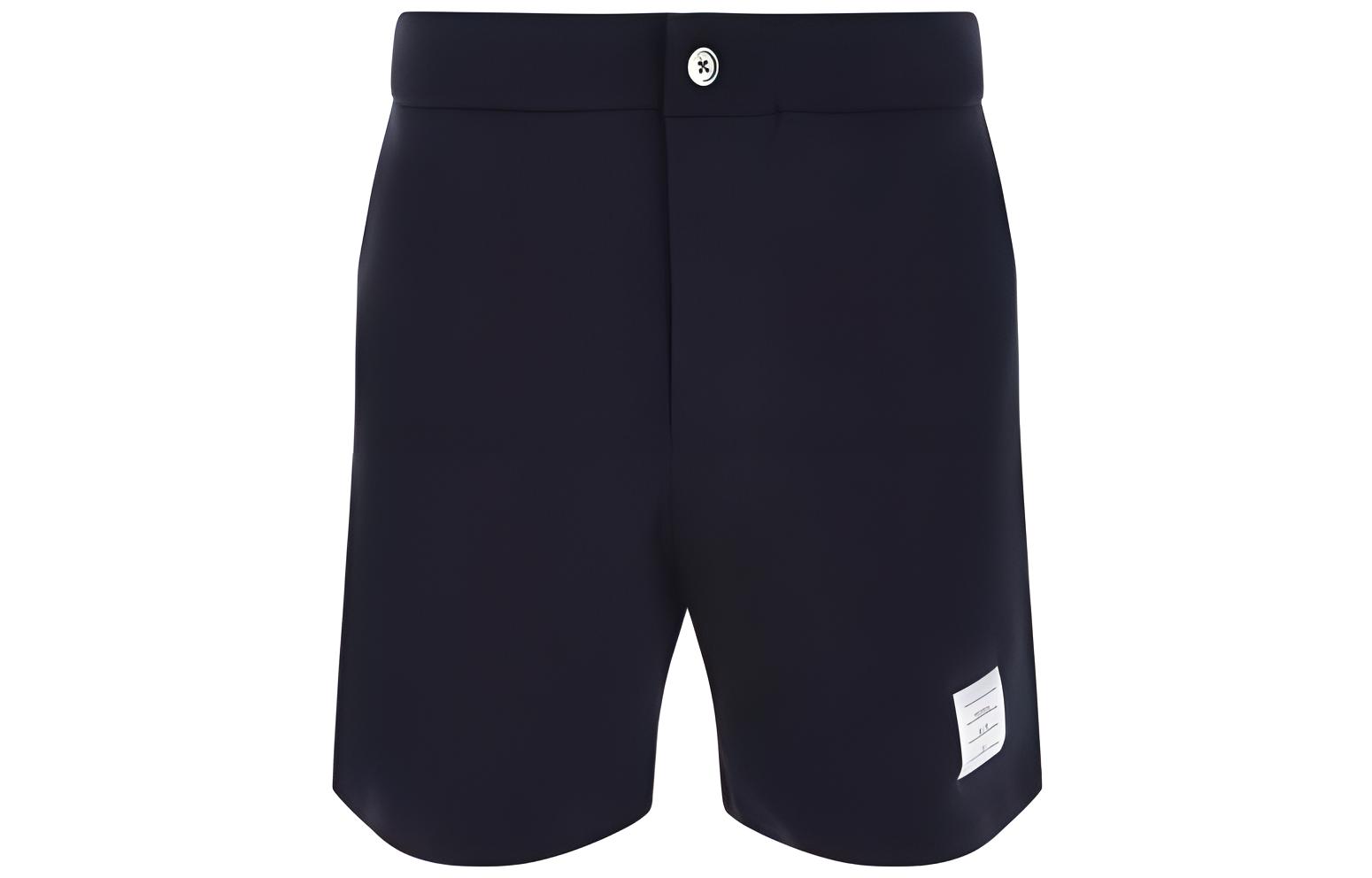 

Хлопковые шорты с нашивкой-логотипом THOM BROWNE, Marine Blue