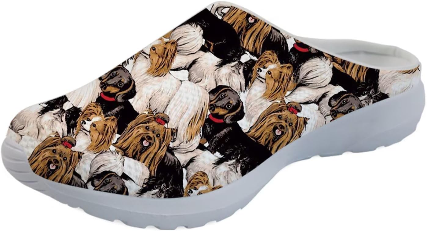 

Кроссовки Forchrinse Native Indian Aztec Hippie Mandala для мужчин, прогулочные мулы; женские слипоны, садовые сабо, тапочки с открытой пяткой, обувь для дома и ухода, Cute Puppy