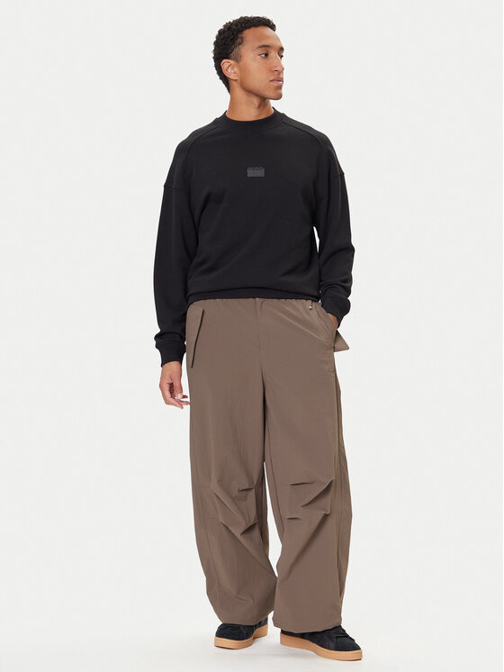 Брюки loose fit Premium Essentials Utility Parachute JW1087 Adidas, коричневый — фото 2
