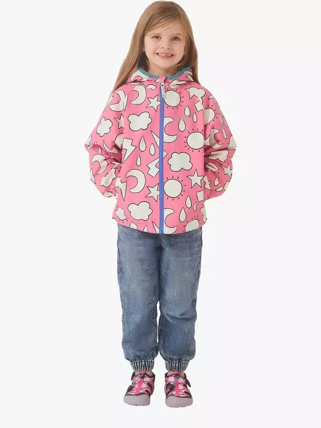 Детская водонепроницаемая куртка EcoLight Weather Moif, розовая Muddy Puddles — фото 2