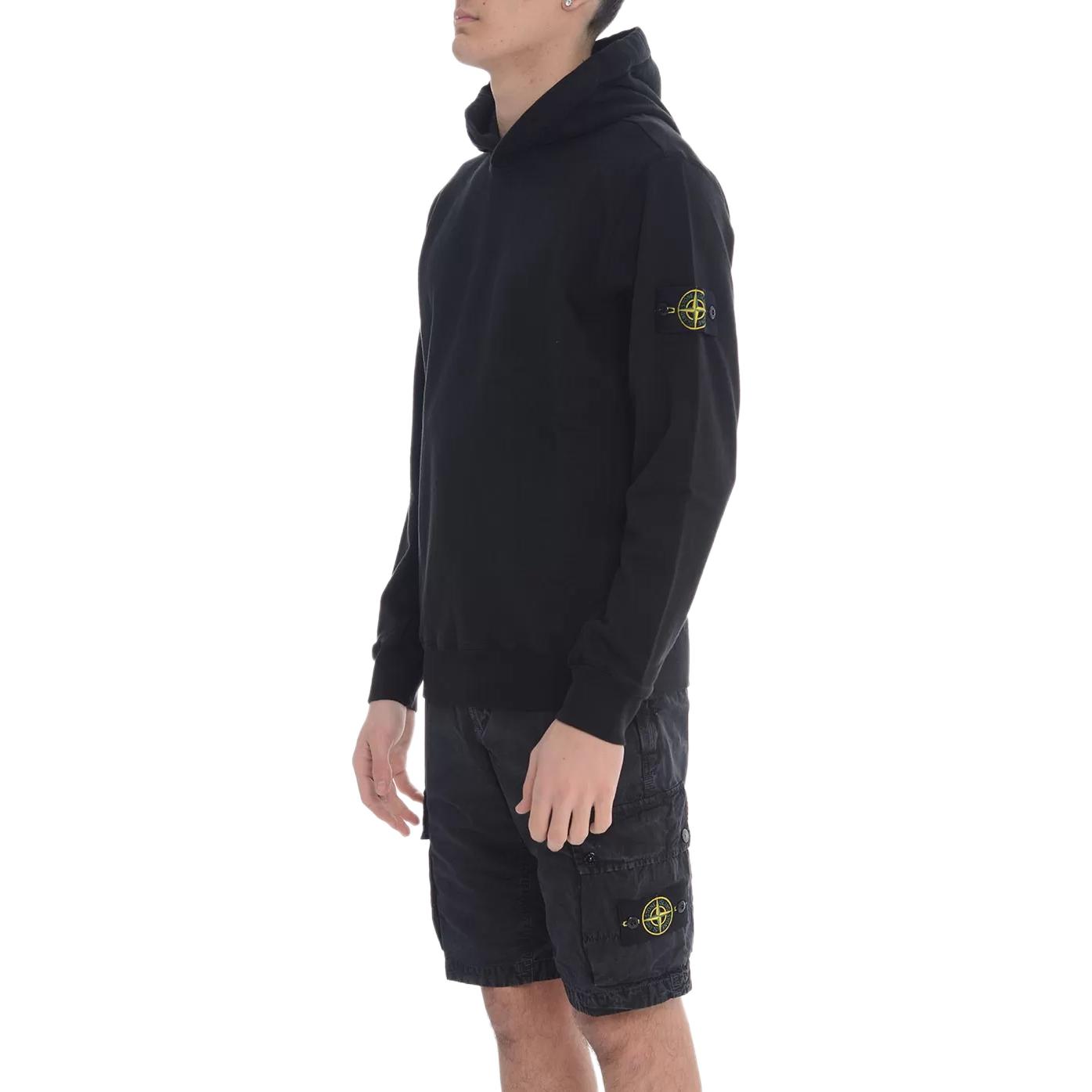 Толстовка с длинными рукавами и логотипом STONE ISLAND, черный — фото 4
