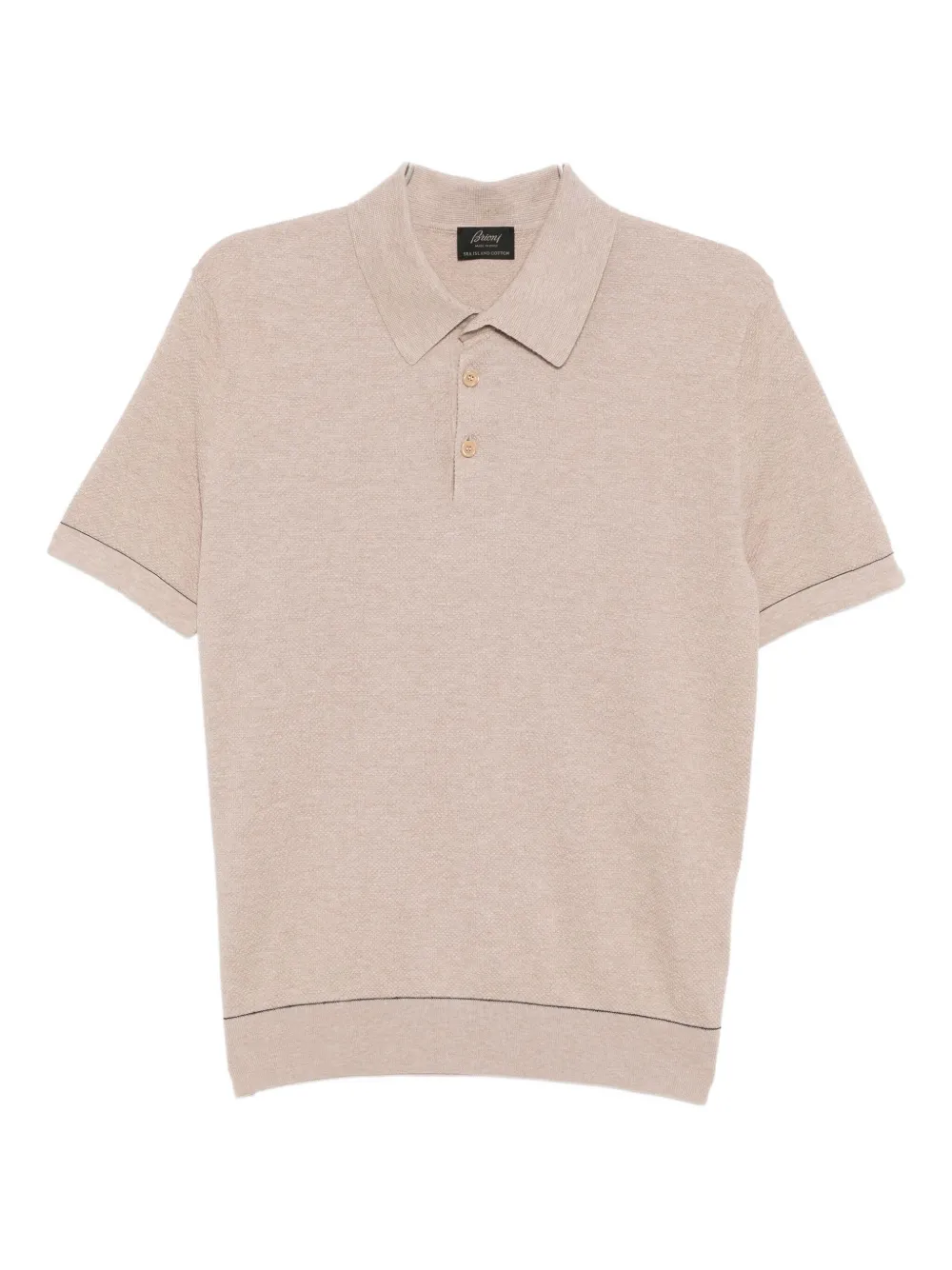 

Рубашка поло Sea Island Brioni, нейтральный