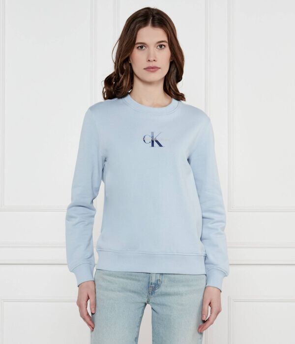 

Свитшот женский Calvin Klein Jeans с монограммой, голубой