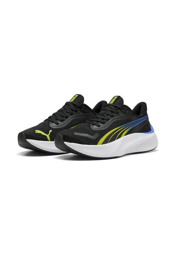 Детские кроссовки puma pounce lite jr для дома 401512 11 blacklime sapphire, blacklime smashsapphire Puma, Black-Lime Smash-Sapphire — фото 2