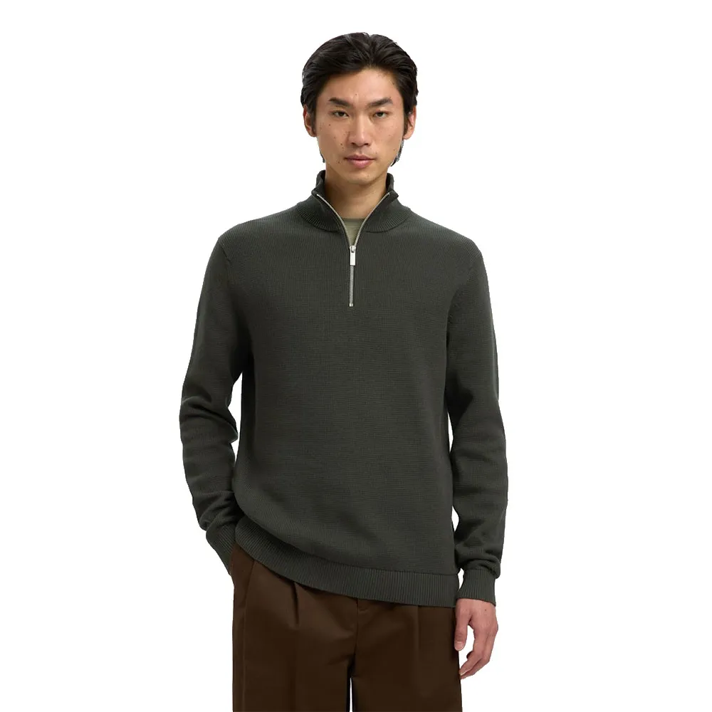 

Свитер Selected Dane half zip, зеленый