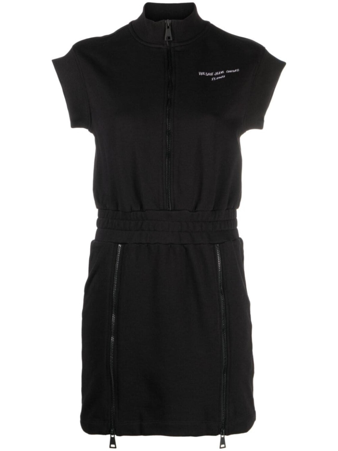 

Versace Jeans Couture платье-толстовка с вышитым логотипом, черный