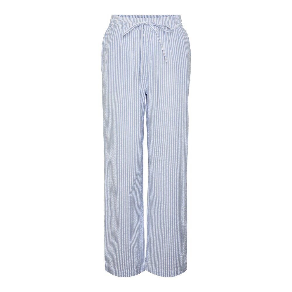 

Брюки Pieces Sally Loose String Fit high waist, серый