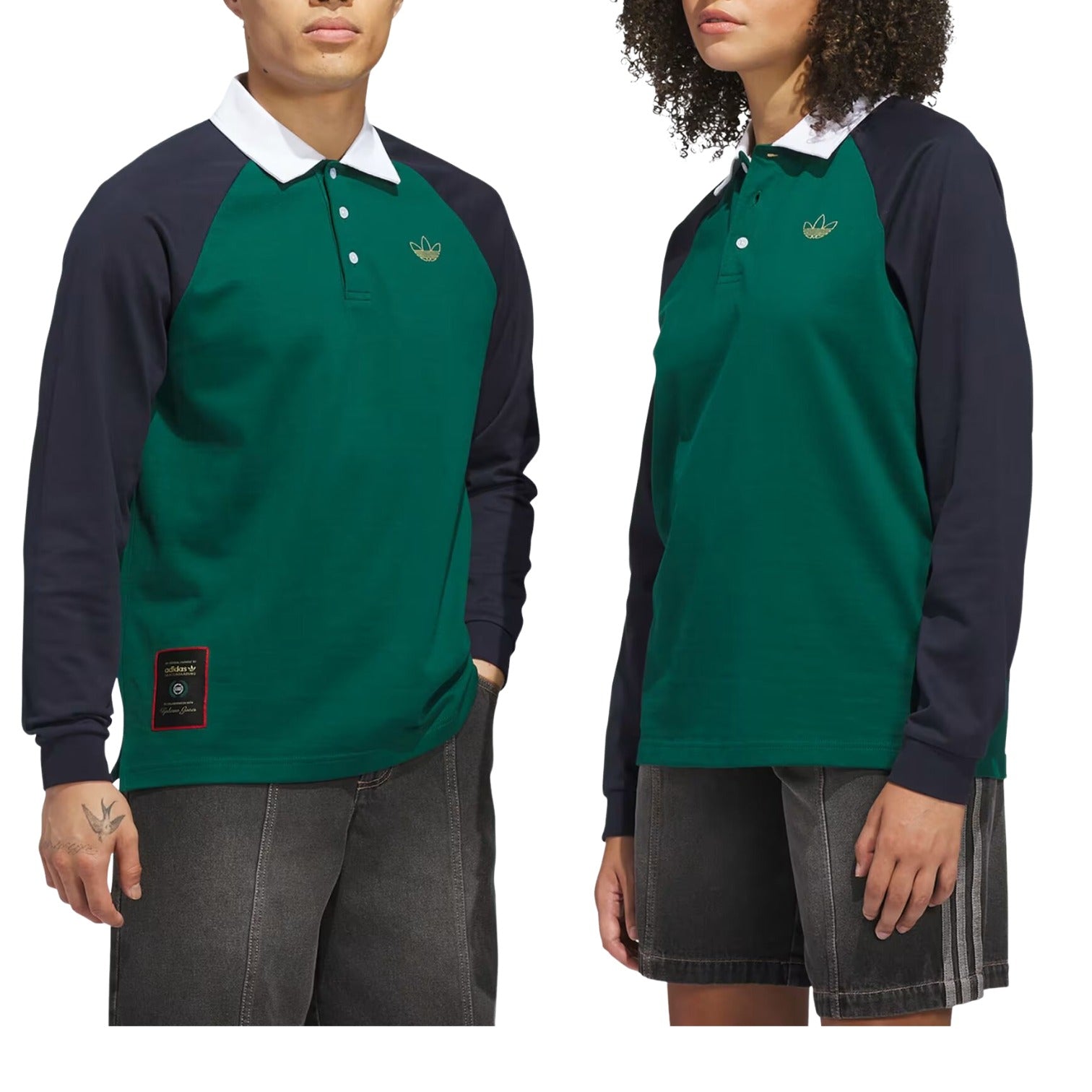 Регбийная футболка Adidas Skateboarding x Tyshawn 'Collegiate Green Legend Ink' — фото 3