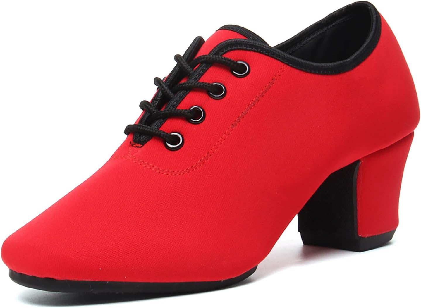 

Танцевальные туфли SWDZM для мужчин и женщин для бальных танцев с шнуровкой, современные латинские, для сальсы, для выступлений и репетиций, красный