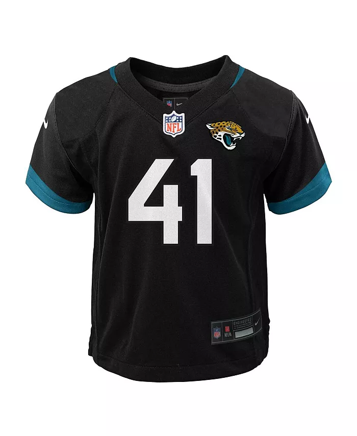 Детская игровая футболка Jacksonville Jaguars альтернативного дизайна Josh Hines-Allen, черная Nike — фото 2