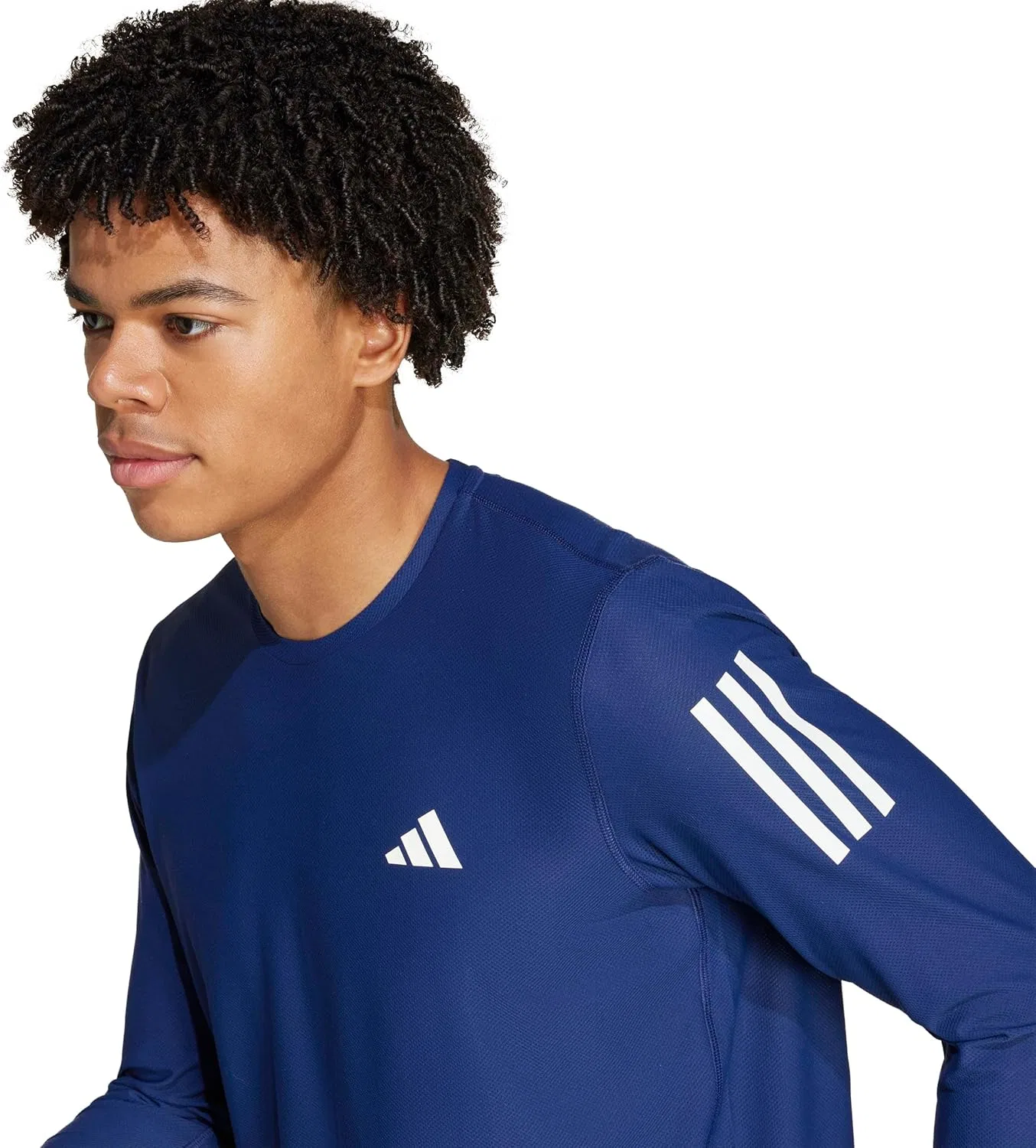 Футболка Adidas Own The Run с длинным рукавом, темно-синий — фото 3