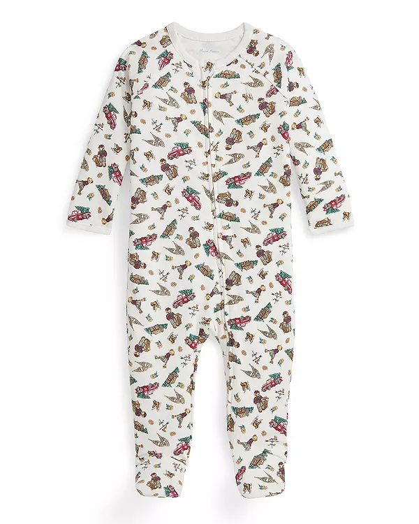 

Детский комбинезон Polo для мальчиков из хлопка с закрытыми ступнями. Ralph Lauren, мультиколор