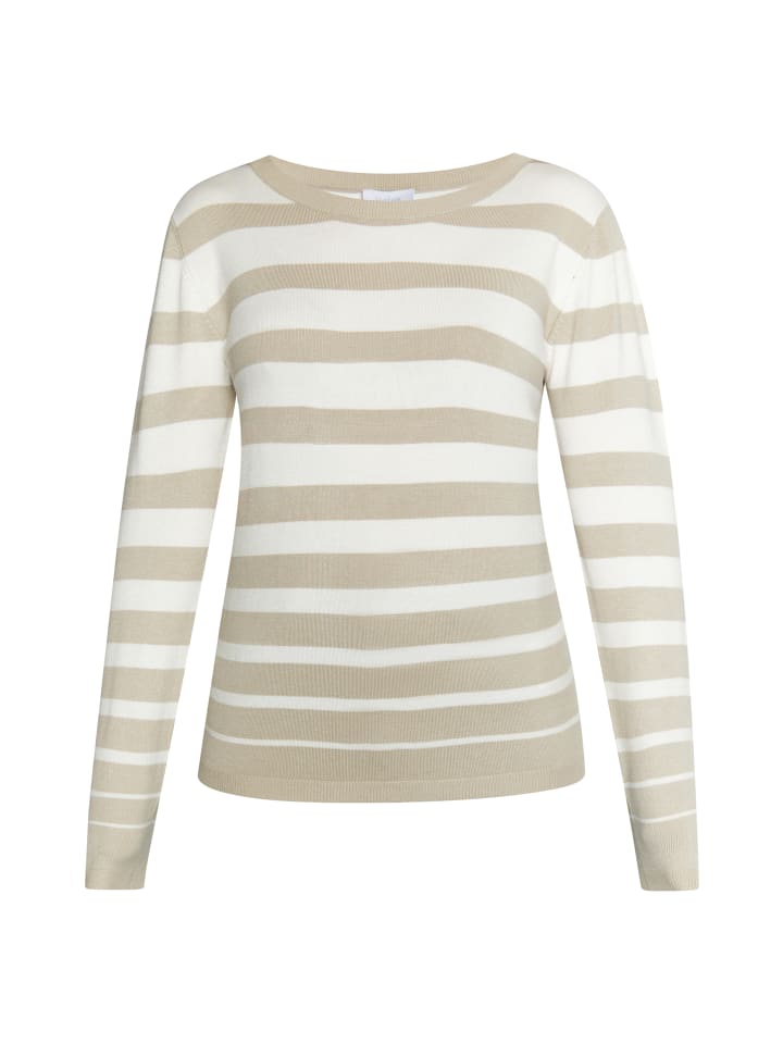 

Женский вязаный свитер в цвете каменный-белый usha BLUE LABEL