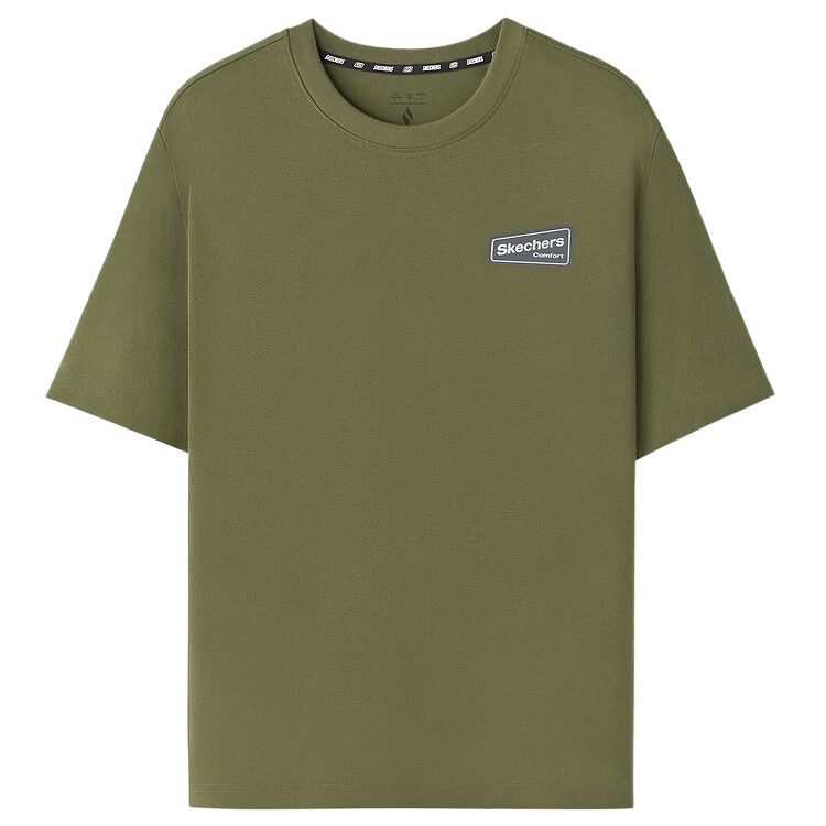 

Skechers Футболка Unisex Dark Olive Green/00SB с круглым вырезом