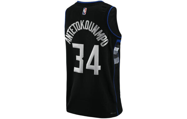 Майка Nike x NBA Milwaukee Bucks Icon Edition Jerseys 'Giannis Antetokounmpo 34', черный — фото 2