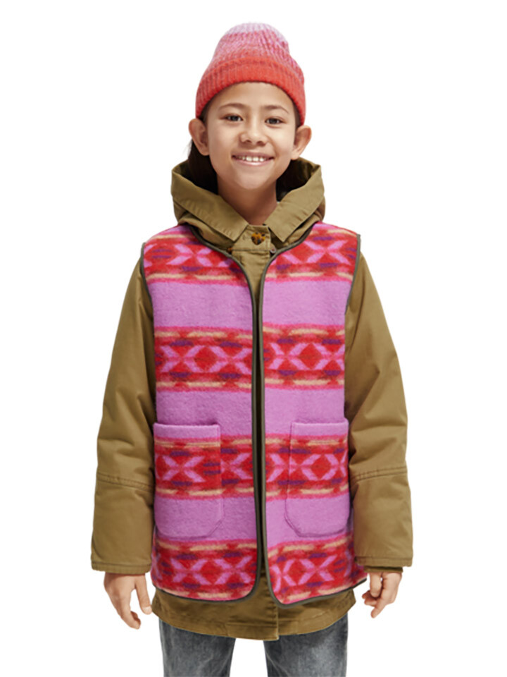 

Парка Scotch & Soda 2 in 1, цвет Rosa/Rot/Khaki