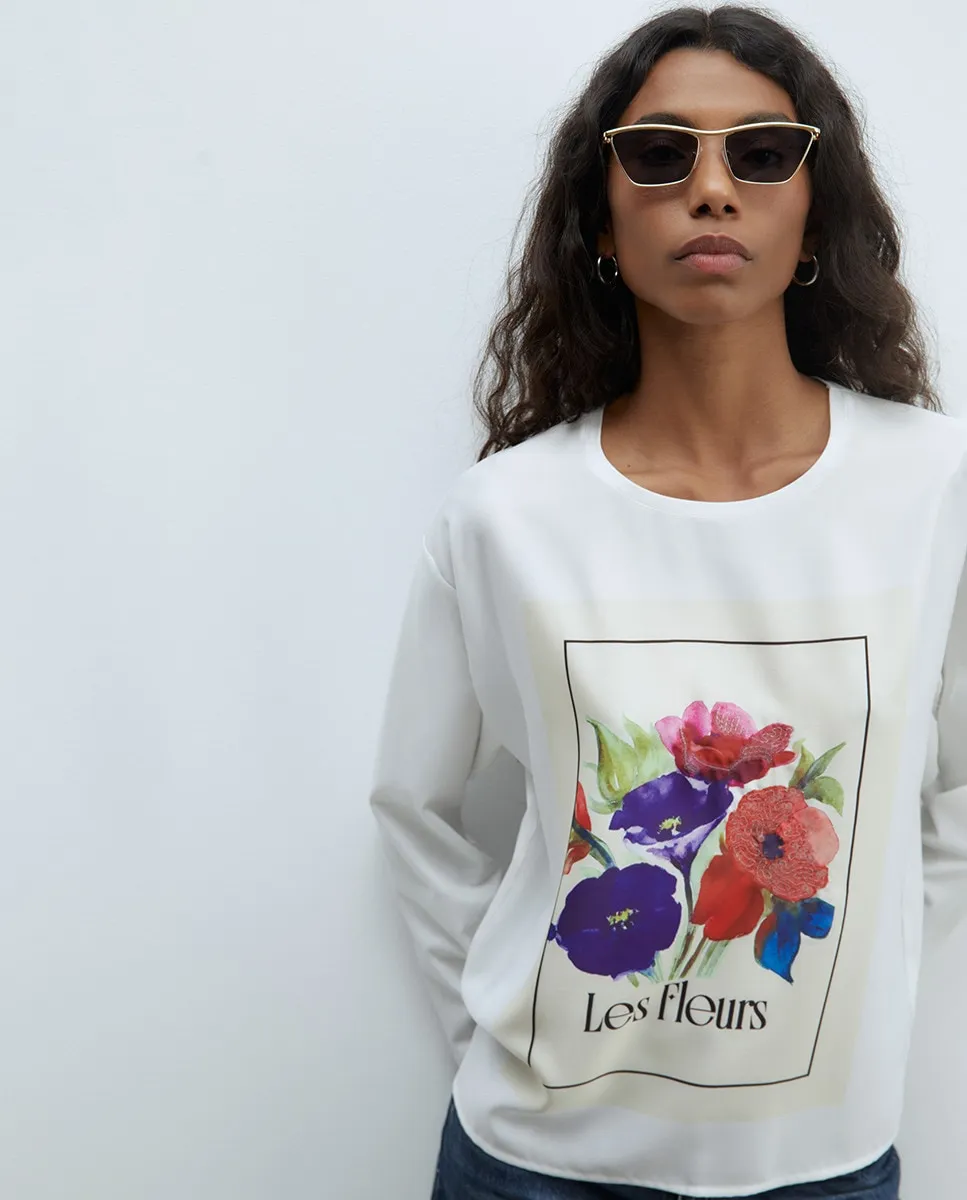 

Футболка с графическим принтом Sfera, белый