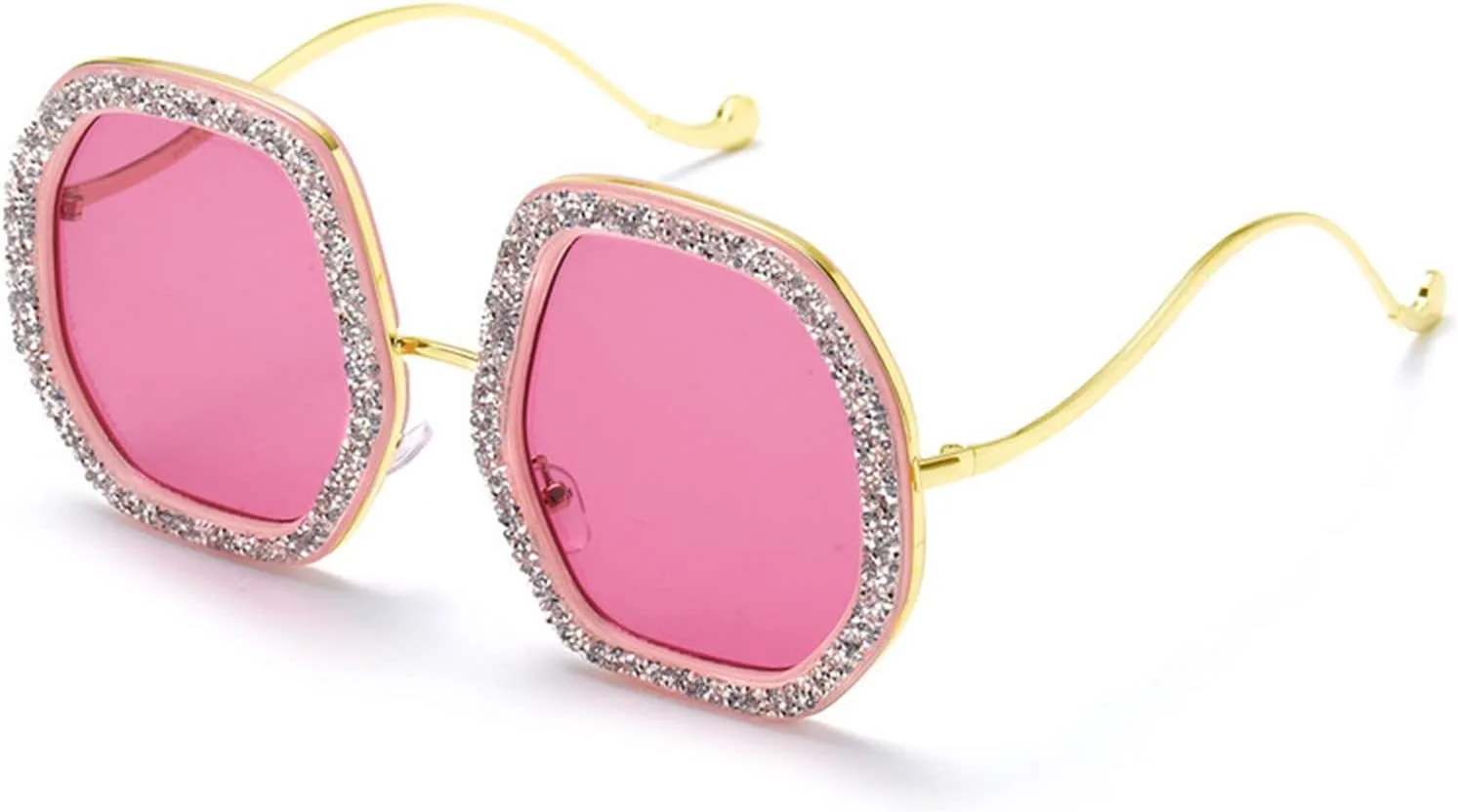 

Модные солнцезащитные очки в крупной оправе для женщин, декоративные, для отдыха на пляже, в тени и для вечеринок (Цвет: B, Размер: Средний) MTZJH, One Color