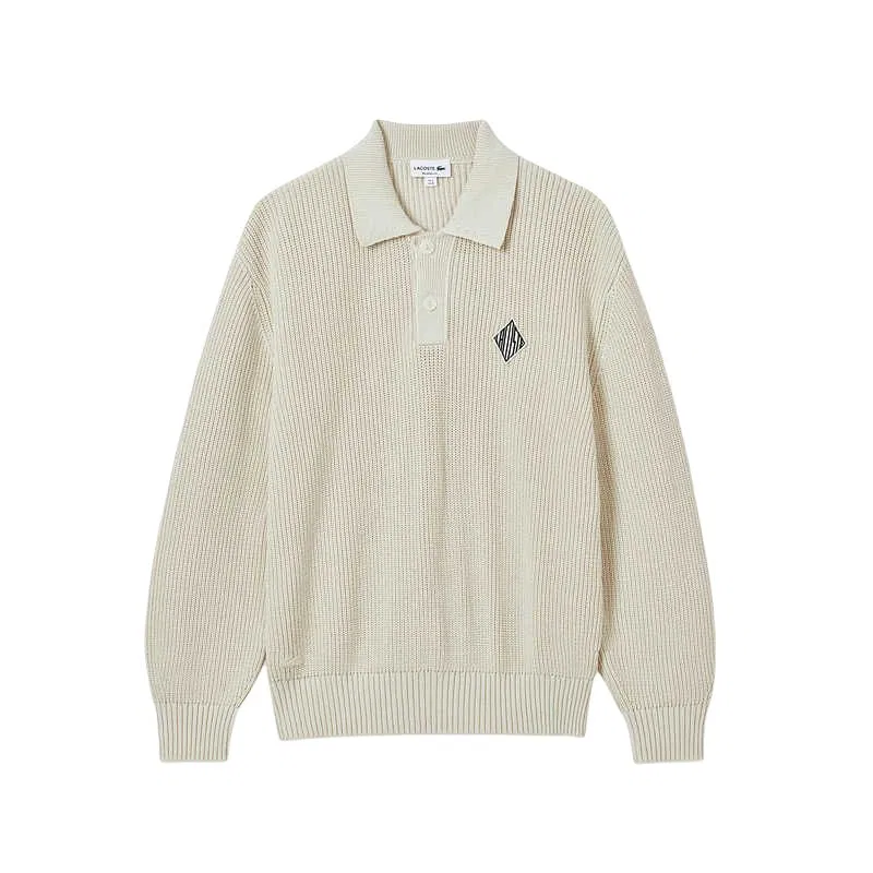 Трикотажное поло мужское S7G/Powder Yellow с воротником LACOSTE