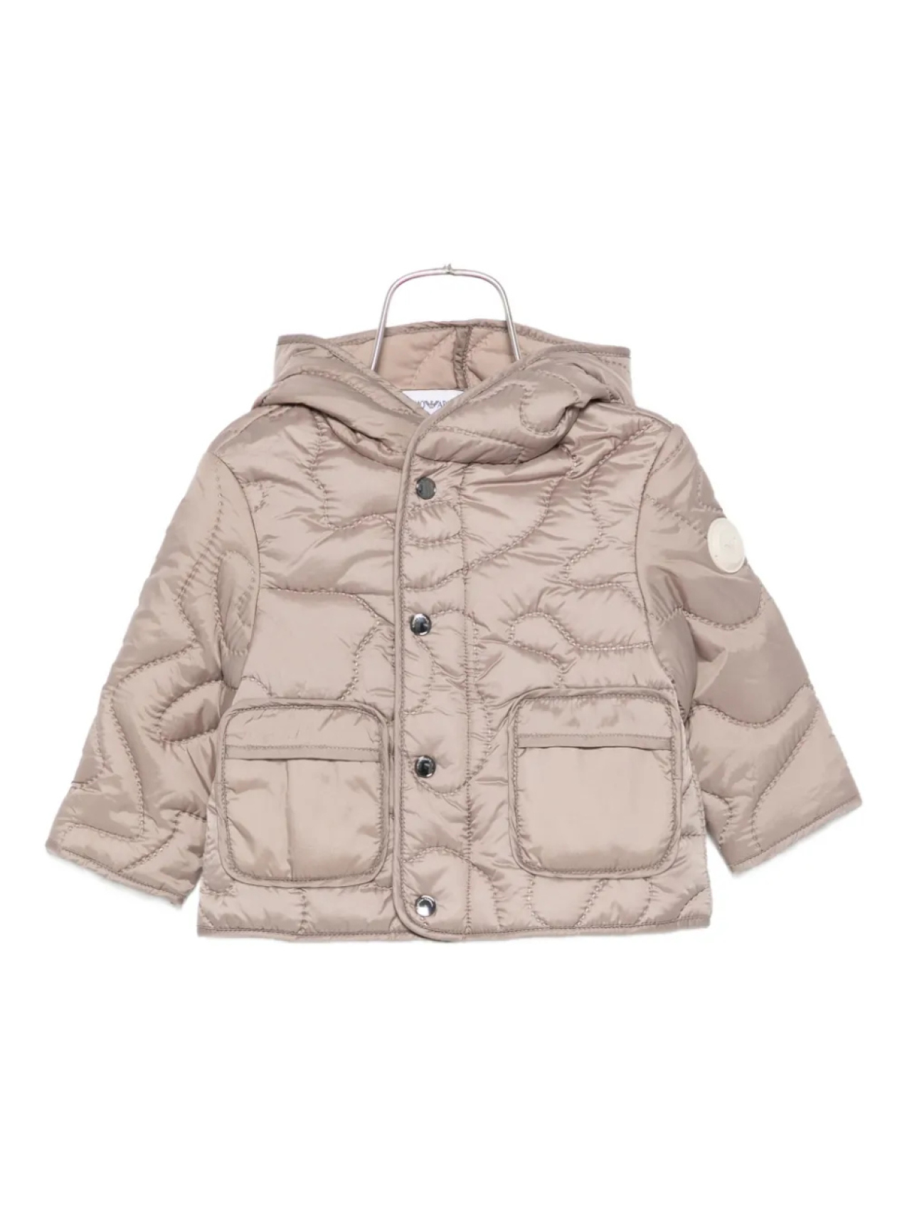 

Стеганая куртка с капюшоном Emporio Armani Kids, зеленый