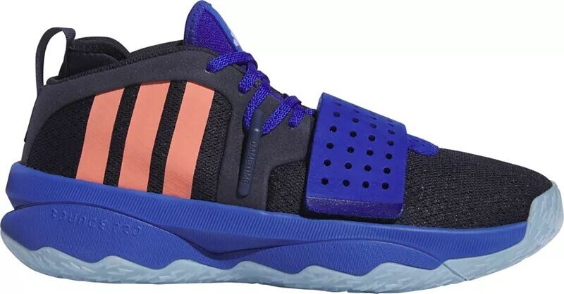 

Кроссовки Adidas Dame 8 Extply Basketball, синий/черный/розовый