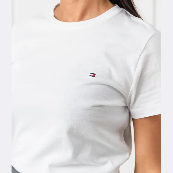 Футболка классического кроя обычного кроя Tommy Hilfiger, белый — фото 4