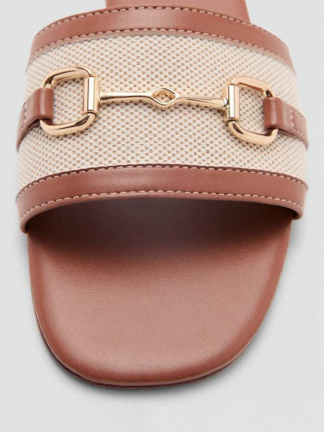 Сандалии с подвеской в виде удил Mango, Brown/Multi — фото 4