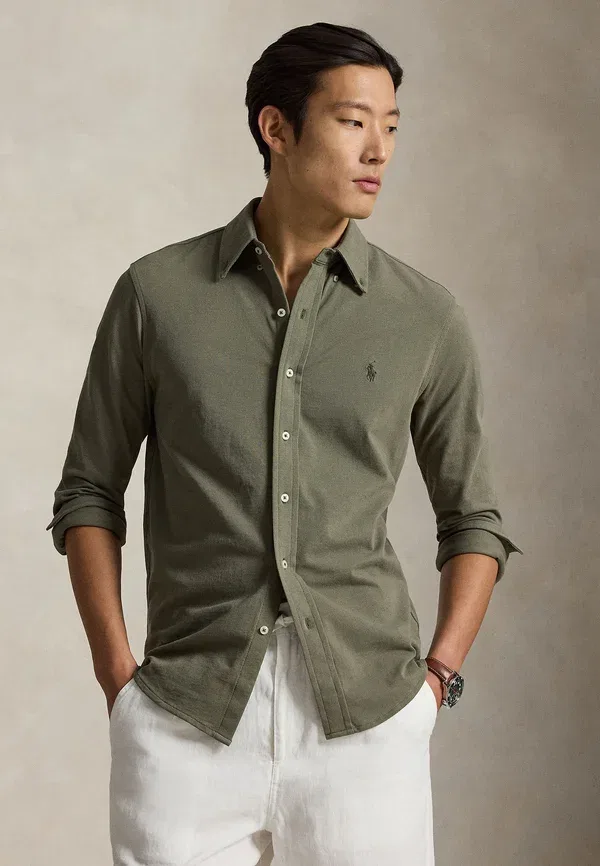 Футболка Polo Ralph Lauren Featherweight Mesh Shirt, цвет круизный оливковый