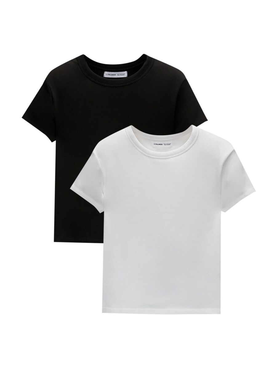 

Рубашка Pull&Bear, черный/белый