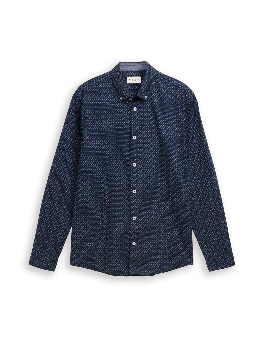 

Рубашка на пуговицах классического кроя TOM TAILOR, темно-синий/светло-синий