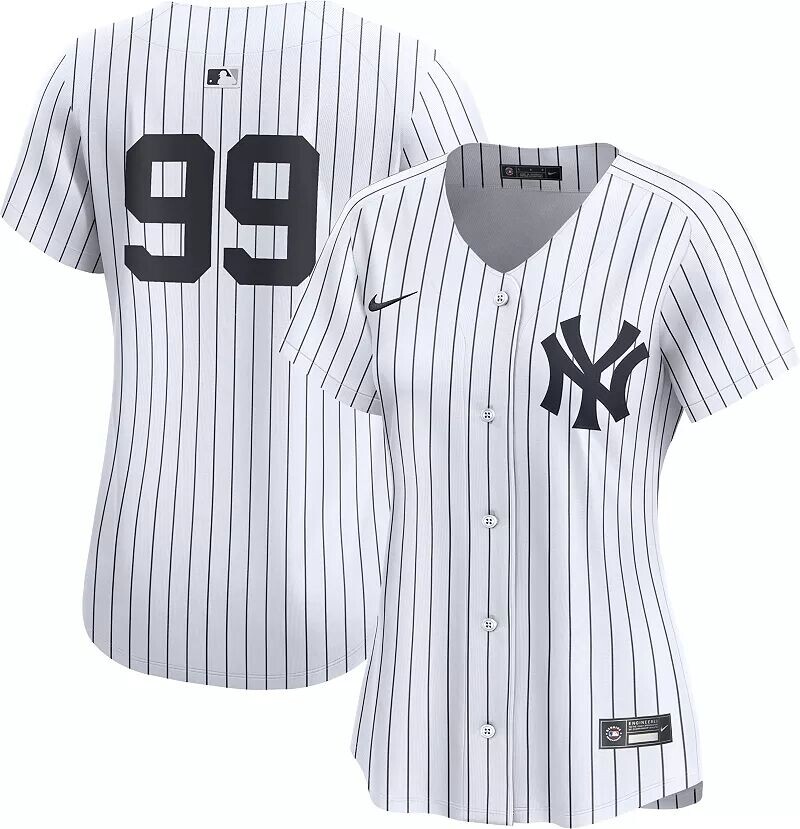 

Женская майка Nike New York Yankees Aaron Judge #99 White Home Limited Vapor