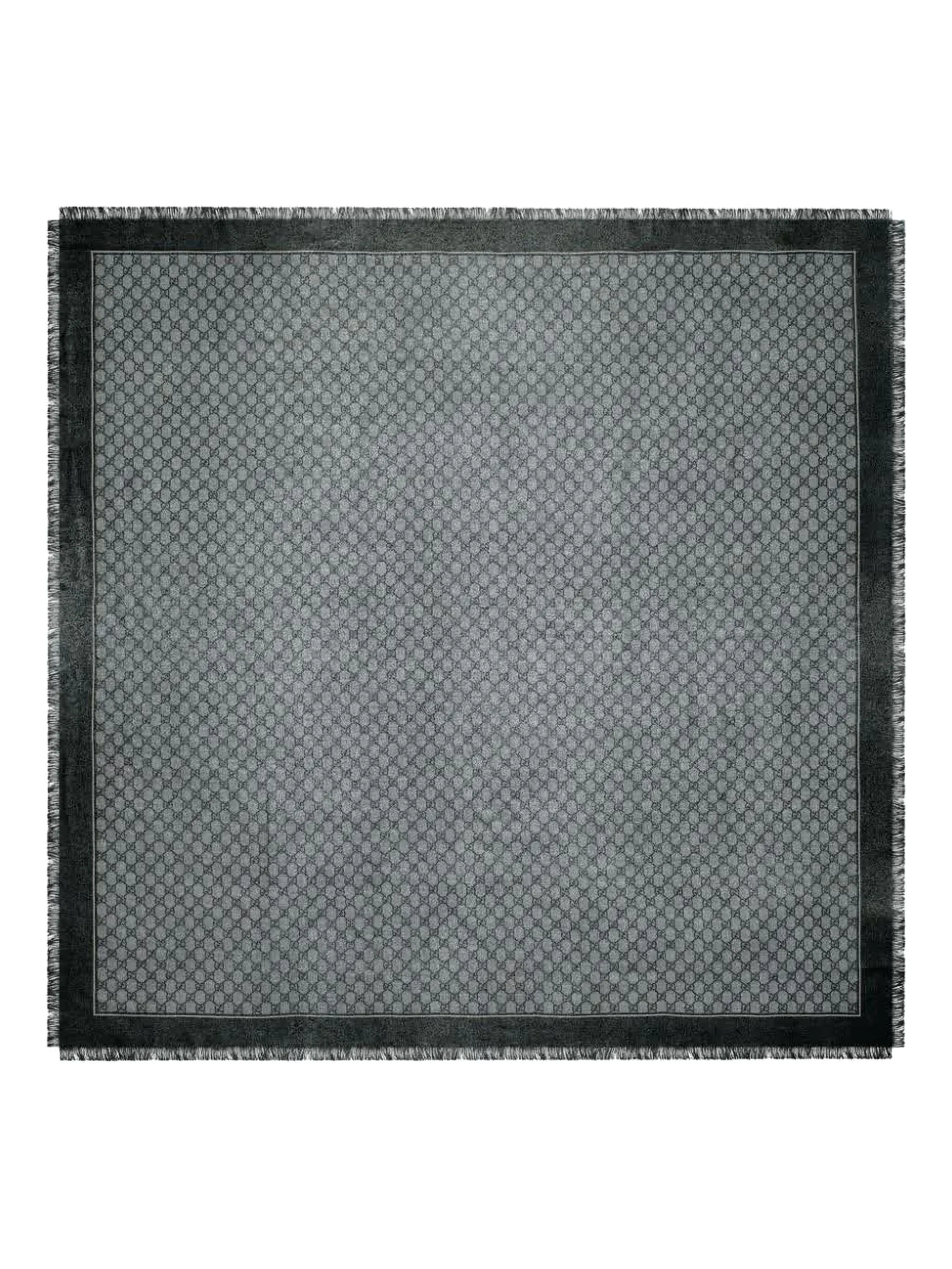 

Жаккардовый шарф с логотипом Gucci, серый