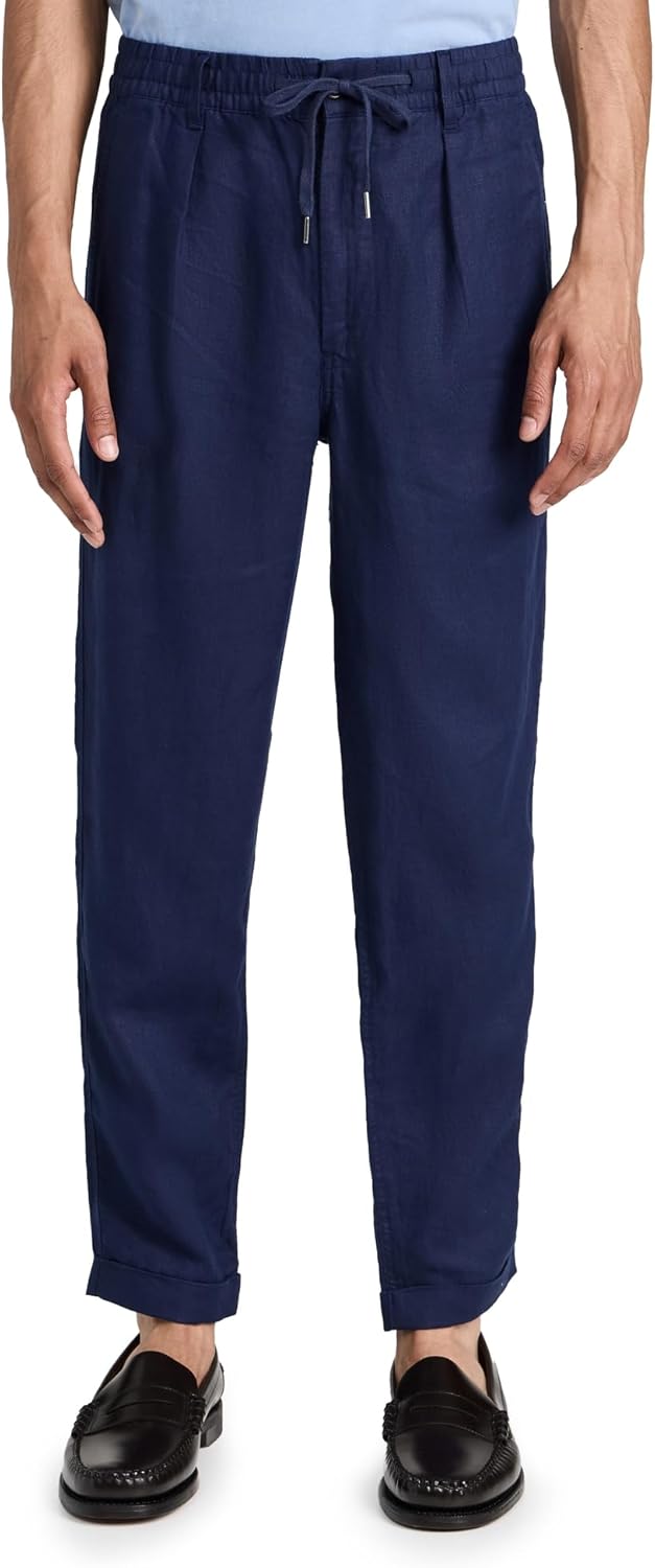 

POLO RALPH LAUREN Мужские льняные брюки на шнурке, Navy