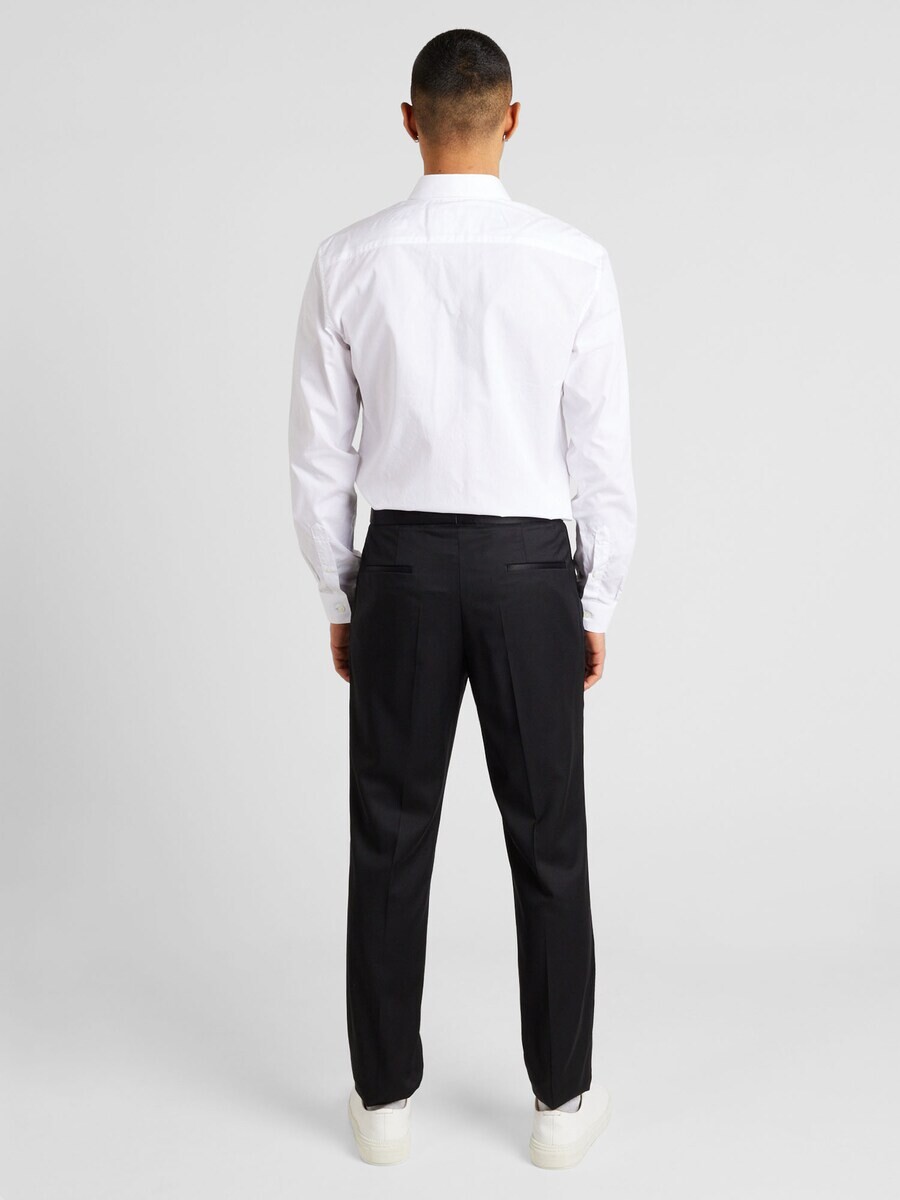 Костюмные брюки BOSS Slim fit Pleated Pants H-Genius-Tux, черный — фото 4