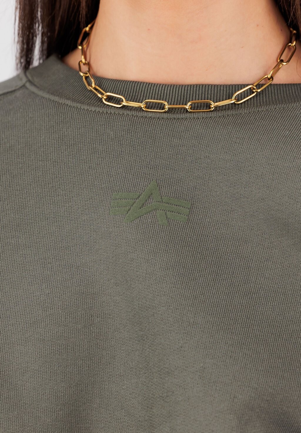 

Толстовка WAISTED Alpha Industries, темно-зеленый