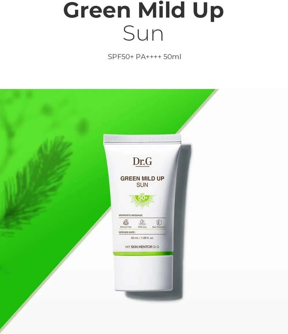 Солнцезащитный крем для лица Dr.G Ducci's Green Mild Up Sun Cream SPF50+ PA+++, 50 мл